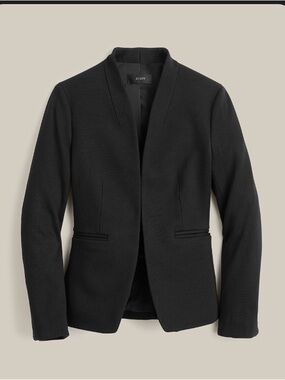 J. Crew Women's Black Open-Front Tailored Blazer